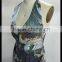 The new 2015 women printing silk evening dress