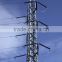 Conical 220 KV Dodecagonal 20M 12 KN Steel Utility Pole with Cross Arm
