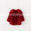 2015 Latest Parisian Style Girl Sweater Kids Outwear Knit Sweater Cape With Poms