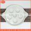 White Porcelain Ceramic 6 Eyes Snail Escargot Plate