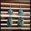 LFD-045E Wholesale Charms Pave Rhinestone Turquoise Dangle Earrings Jewelry Making