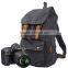 Newest vintage canvas backpack, canvas camera backpack bag