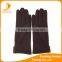 2016 fangle spandex velvet black hand gloves decorated with lovely leather flower