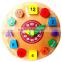 Promotional Wooden Toys Child Educational Clock Game Toy Shape Clock Wooden Toys