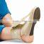Molded foot drop, flared calf fitting, breathable rehabilitation ankle