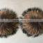 RFB003B Fashion 15cm pom pom for hat New real raccoon fur ball for shoes