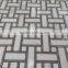 Basketwave Marble mosaic Tiles(Pure White+Timber Grey Marble)