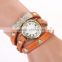 New Fashion Lady Leather Rivets Bracelet Watches For Women Quartz Watch