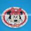 Elegant food safety full decal ceramic round fruit plate for kids