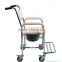 Aluminum Folding Toliet Bathroom Wheelchair With Wheels Commode Chair