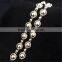 Cheap Plastic Pearl Beaded Lace Trim for Wedding Dress