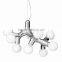 Plastic and Glass Modern Chandelier with Incandescent Bulbs