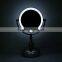 table top mirror with lights, mirror with LED lights, 5X magnifying mirror, shen zhen cosmetics mirrors, metal vanity mirror