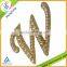 gold Octagonal tablet rhinestone hotfix motif design