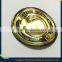 Custom round TPU patch in golden with plating effect