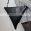 Fold over Hand Bag Clutch Bag,Triangle Leather clutch bag,Women clutch bag Clutch Bag,Zipper bags,Distressed Hand bag