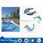swim pool square crystal mosaic dolphin tile picture