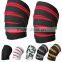 Black And Red Knee Wraps Ci-2506-09, Weight Lifting Lifter Knee Wraps,