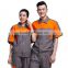 Men summer short sleeve factory worshop uniform cotton wearproof maintenance suit