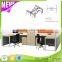 KU-IK6+K3 Metal Cheap Office System Furniture 4 Seater Office Desk