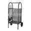 Black Power Coated Iron Firewood Log Cart Log Trolley