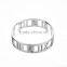 Unisex 316L Stainless Steel High Polished and Quality Letter Metal Bangle