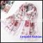 ployester UK souvenirs scarf London white scarf