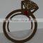 Fancy ring shaped bookmark for wedding,wedding decoration bookmark for present