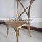Used French style stacking wood cross back chair for restaurant chair