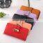 China OEM manufacture zippered clutch ladies purse leather women baellerry wallets