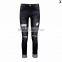 cheap woman fashion distressing black women jeans(JXA130)