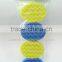 oval sponge scrubber with printing 4PC sponge scrubber 4PC scrubbing sponges all purpose household scour