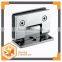 Typical square straight edge 90degree Double side stainless steel bathroom glass clamp glass door hinge