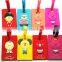 Funny Cute Custom Shaped Luggage Tags PVC Travel Animation Silicone Airline Bag Tag