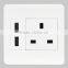 2.1A 2 USB Wall Socket Power Adapter PC Outlet Panel Plug Switch UK socket