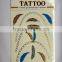 Long lasting sexy metallic temporary tattoo gold foil stickers