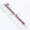 Fashion gold jewelry dubai india gold plated princess cut sapphire crystal bracelet for wedding engagement anniversary