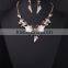 Classic gold plated butterfly jewelry set women elegant charm necklace and drop earring