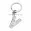 Flower letter rhinestone keyring/key chain charms