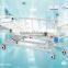 Three motors modern icu electric adjustable iron hospital bed with mattress