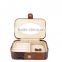 Chinese factories wholesale custom PU leather jewelry box, brown cosmetics box