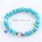 Korea fashion turquoise alloy fish silver bracelets 2016 bead