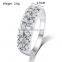 Free shipping silver plated clear crystal 1gram gold rings 2016