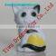 Colorful plastic toy cat figurine