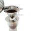 Paperless And Reusable Coffee Filter, Dripper, Brewer, Maker With Stand, Pour Over Cone For 1-4 Cups For A Darker