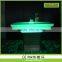 Modern design Square Set high bar cocktail white PE plastic led light bar table
