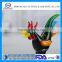 Colored Decorative design glass cock handicrafts home decor