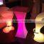 Modern commercial fashion high stability Polyethylene(PE) RGB stool with rechargeable battery