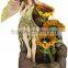 Garden Fairy with Sunflowers Handmade Fairy Garden Water Fountain