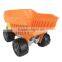 Dongguan Toy Big Plastic Dump Truck Yellow Cab and Orange Dump from ICTC Factory